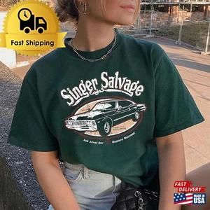 Retro Singer Salvage Shirt Supernatural Impala Spn T-Shirt Classic
